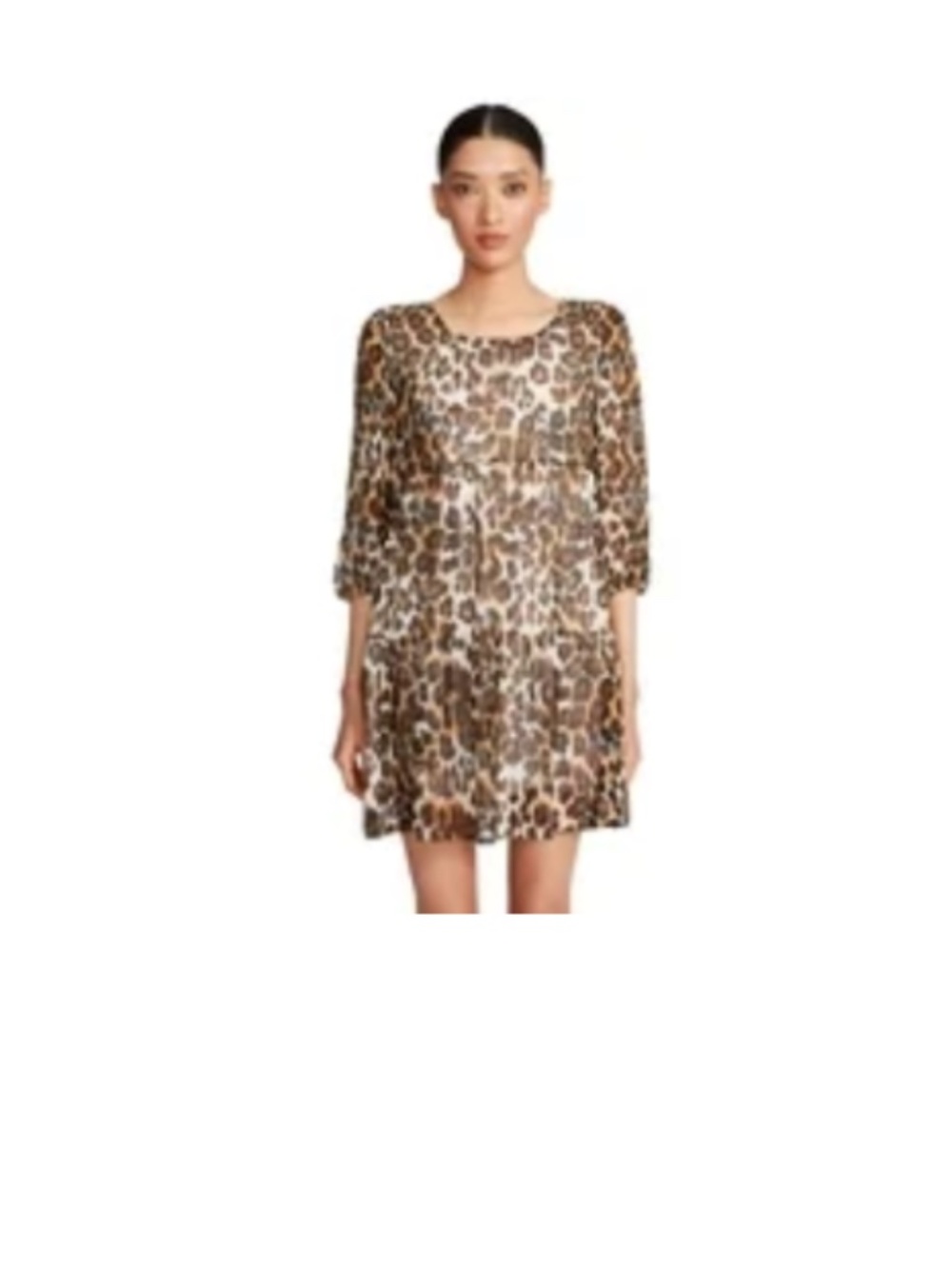 Luv Betsey by Betsey Johnson Leopard Printed House Dress, Medium